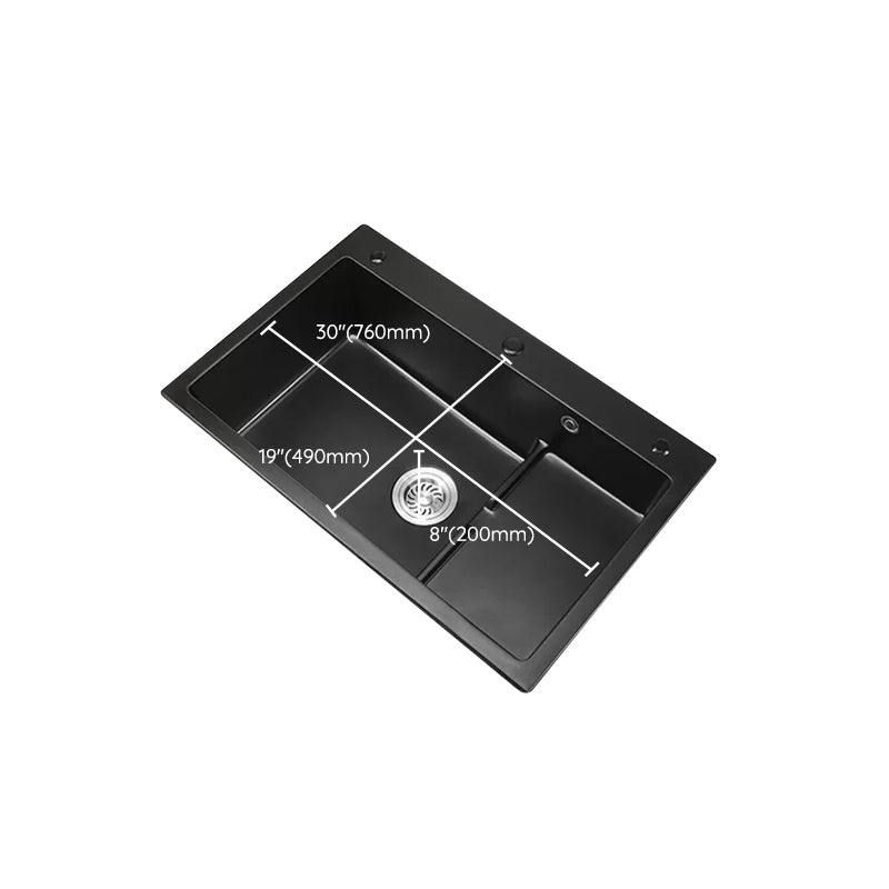 Modern Kitchen Sink White Pull-out Faucet Rectangular Anti-spill Kitchen Sink