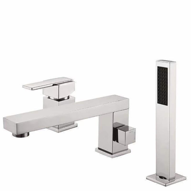 Traditional Deck Mounted Roman Tub Faucet Copper Low Arc Roman Tub Faucet Set