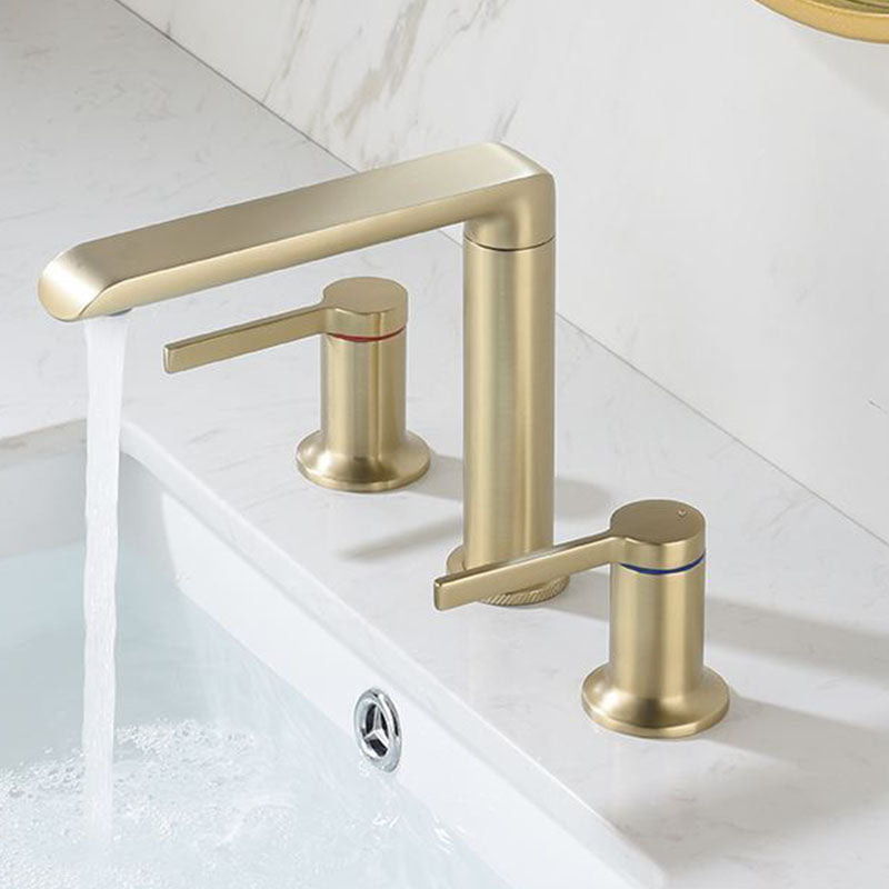 Modern Brass Tub Faucet with 2 Handles Deck Mount Bathroom Faucet