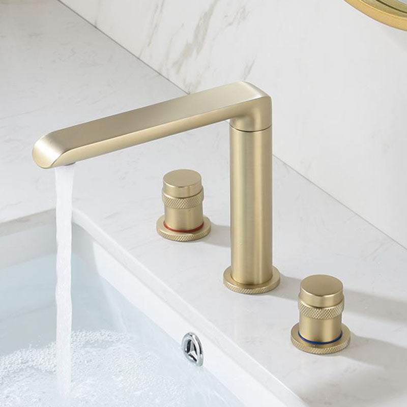 Modern Brass Tub Faucet with 2 Handles Deck Mount Bathroom Faucet
