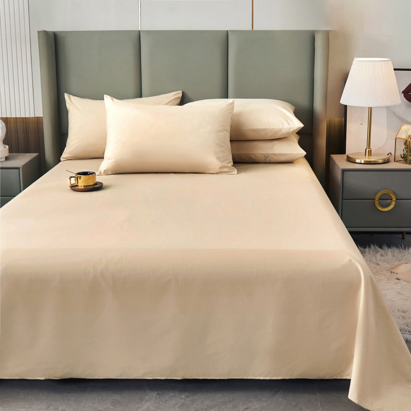 Cotton Bed Sheet Set Modern Elegant Fitted Sheet for Bedroom