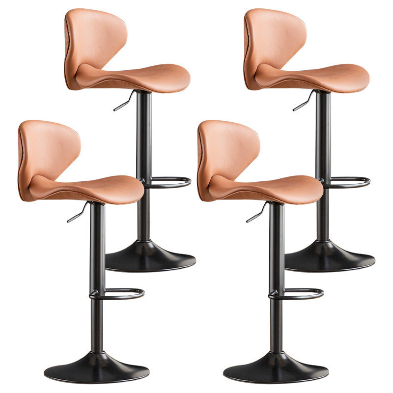 Swivel Adjustable Height Bar Stool Industrial Metal Patio Bar Stool with Cushion