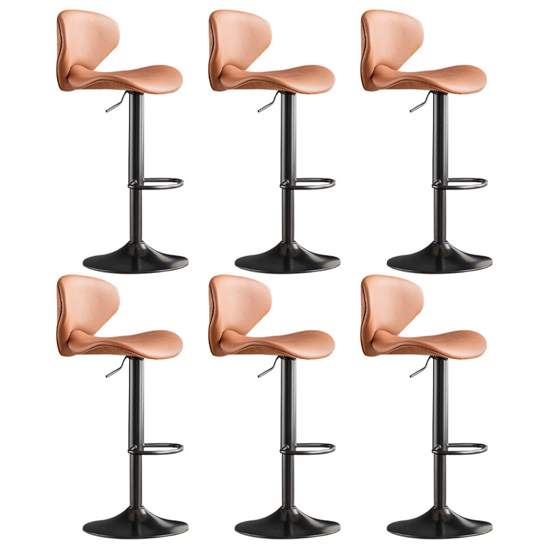 Swivel Adjustable Height Bar Stool Industrial Metal Patio Bar Stool with Cushion