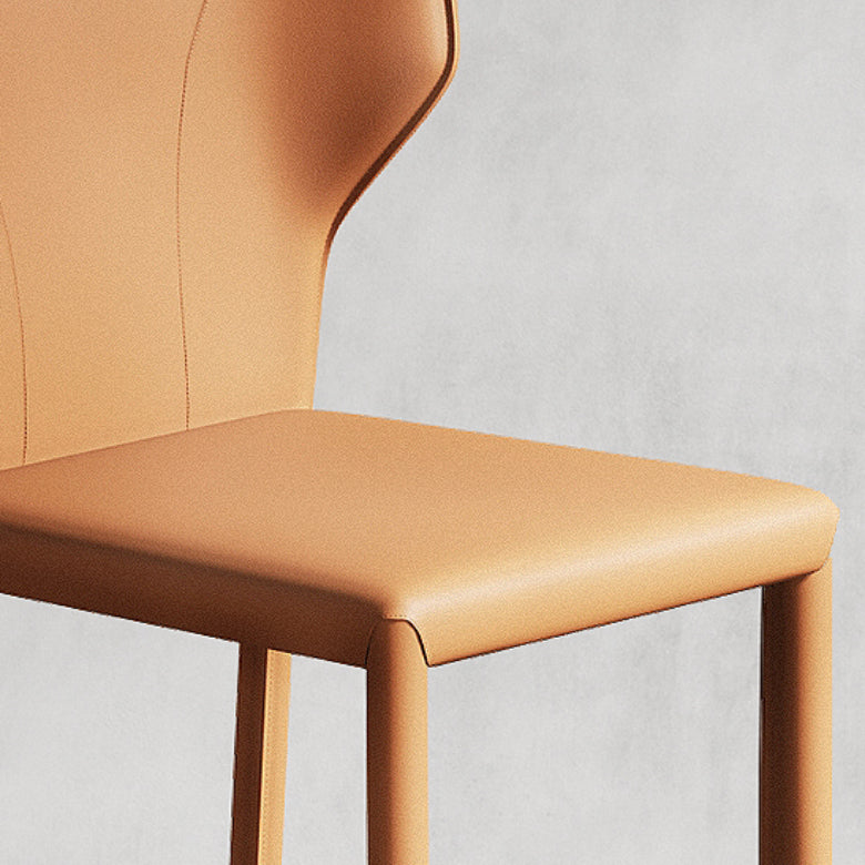 Indoor Faux Leather Counter Chair Contemporary Metal Legs Bar Stools