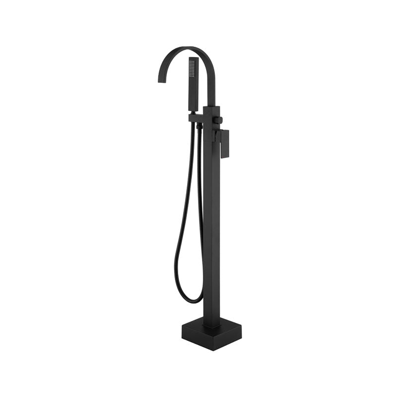 Modern Faucet Free Standing Rod Handle Tube Handheld Shower Head Bathtub Faucet