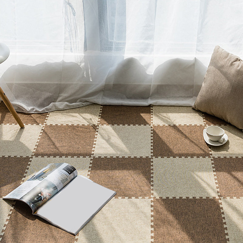 Modern Floor Tile Foam Interlocking Stain Resistant Indoor Floor Carpet Tile