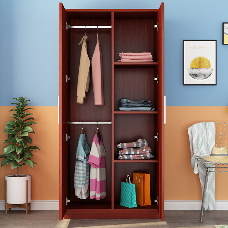 Contemporary Style Wardrobe Closet Wood Combination Armoire for Bedroom