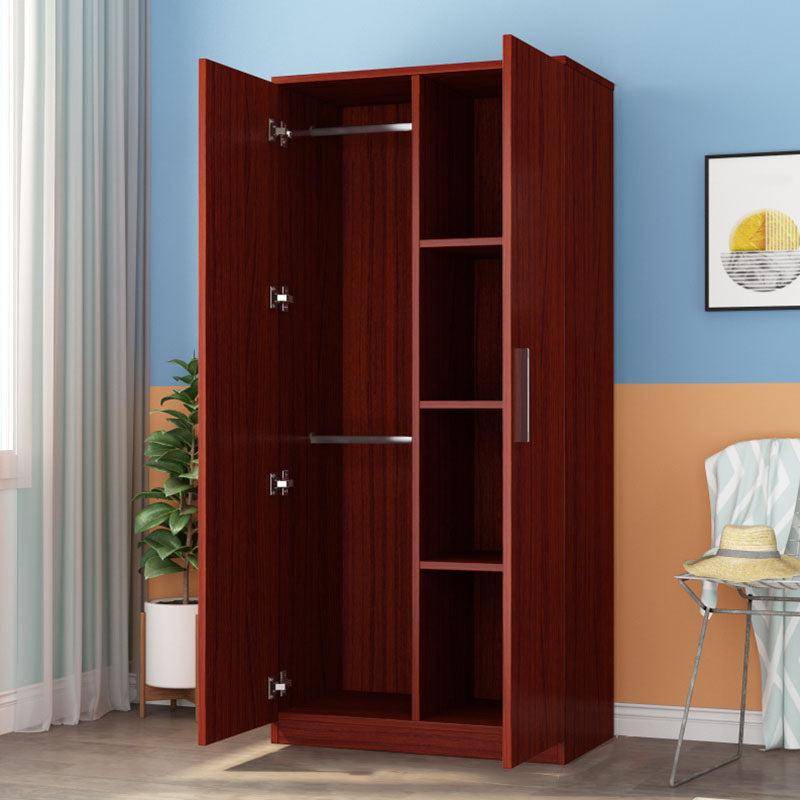 Contemporary Style Wardrobe Closet Wood Combination Armoire for Bedroom