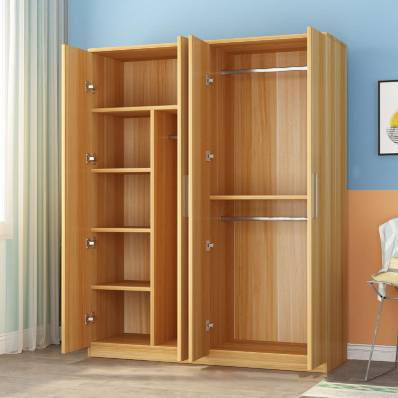 Contemporary Style Wardrobe Closet Wood Combination Armoire for Bedroom