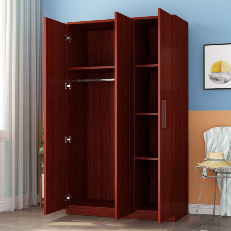 Contemporary Style Wardrobe Closet Wood Combination Armoire for Bedroom