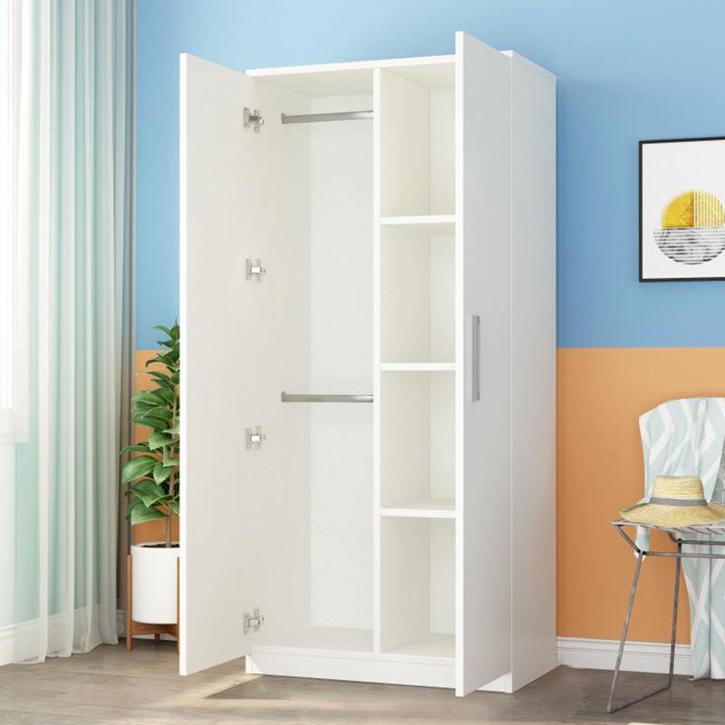Contemporary Style Wardrobe Closet Wood Combination Armoire for Bedroom