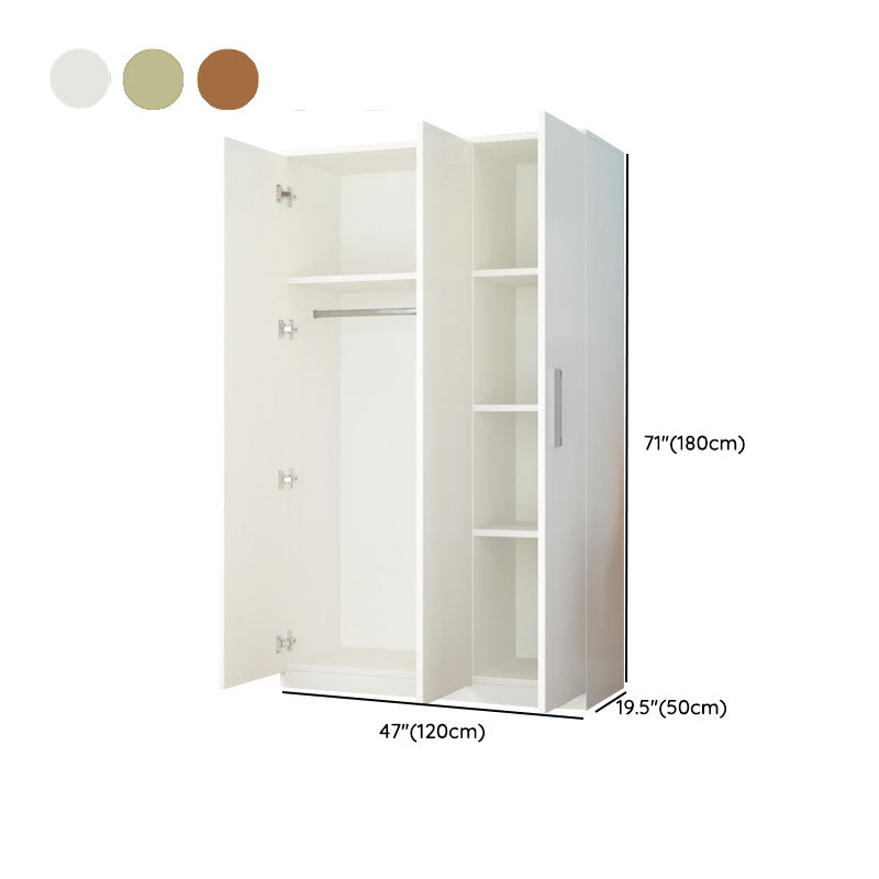 Contemporary Style Wardrobe Closet Wood Combination Armoire for Bedroom
