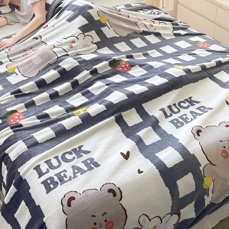 Popular Bed Sheet Cartoon Patterned Fade Resistant Non-Pilling Flannel Bed Sheet