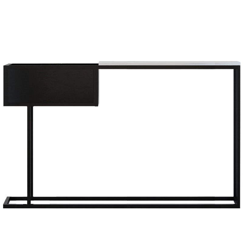 Glam Iron Console Accent Table Marble Console Sofa Table for Hall
