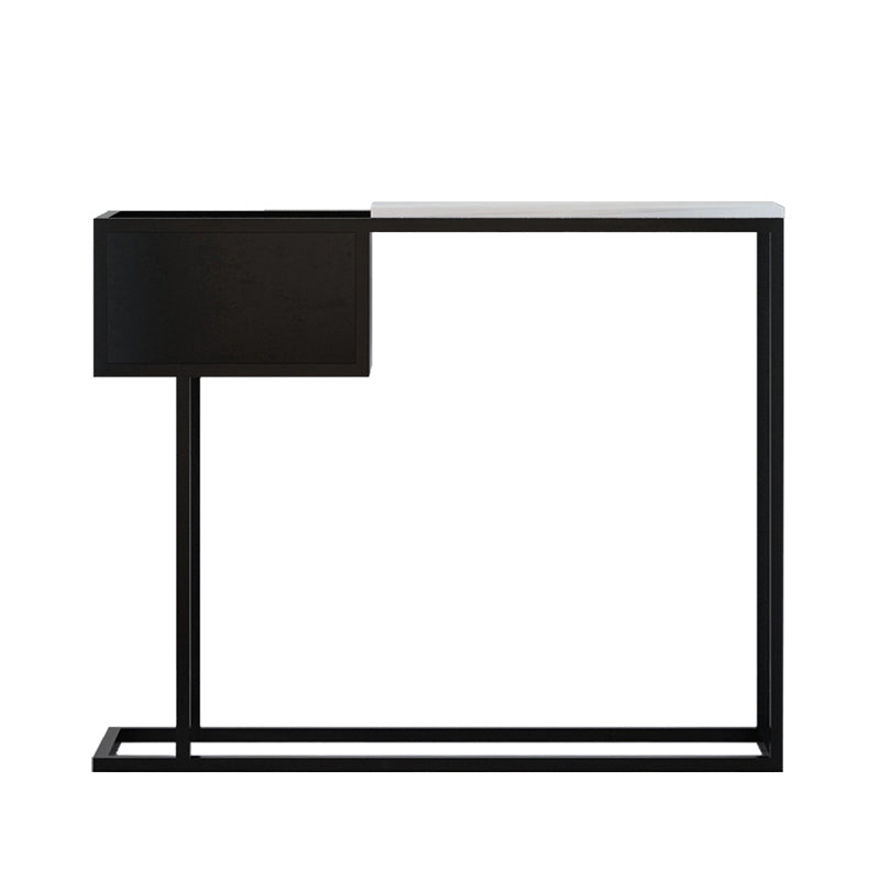 Glam Iron Console Accent Table Marble Console Sofa Table for Hall