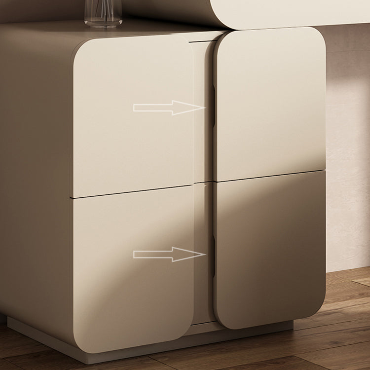 Contemporary 29.5" Height Slate Top Table Makeup Vanity with Drawers