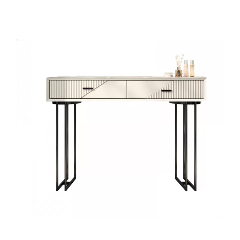 Scandinavian Stone White Vanity Desk 5-Drawers Vanity Dressing Table