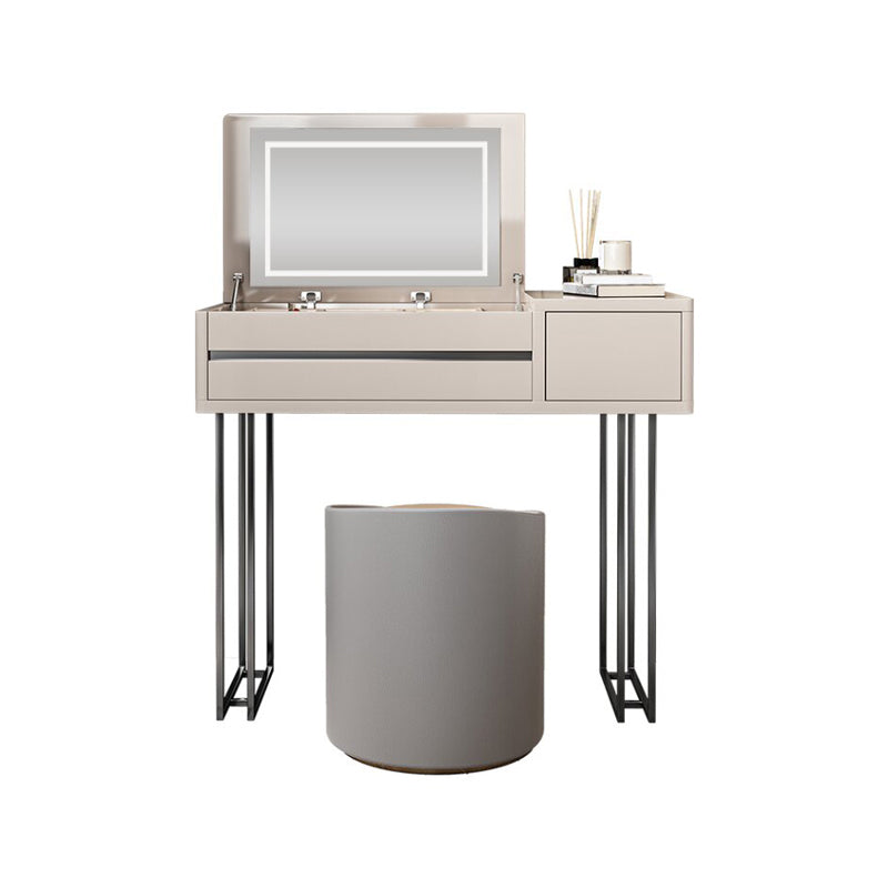 Contemporary Bedroom Makeup Vanity Desk Wood Vanity Dressing Table with Drawer