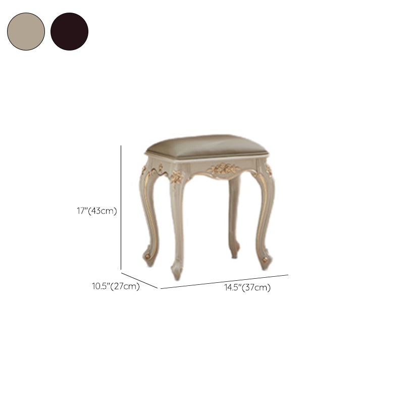 3-Drawers Mirror Table Dressing Table Victorian Solid Wood Make-up Vanity