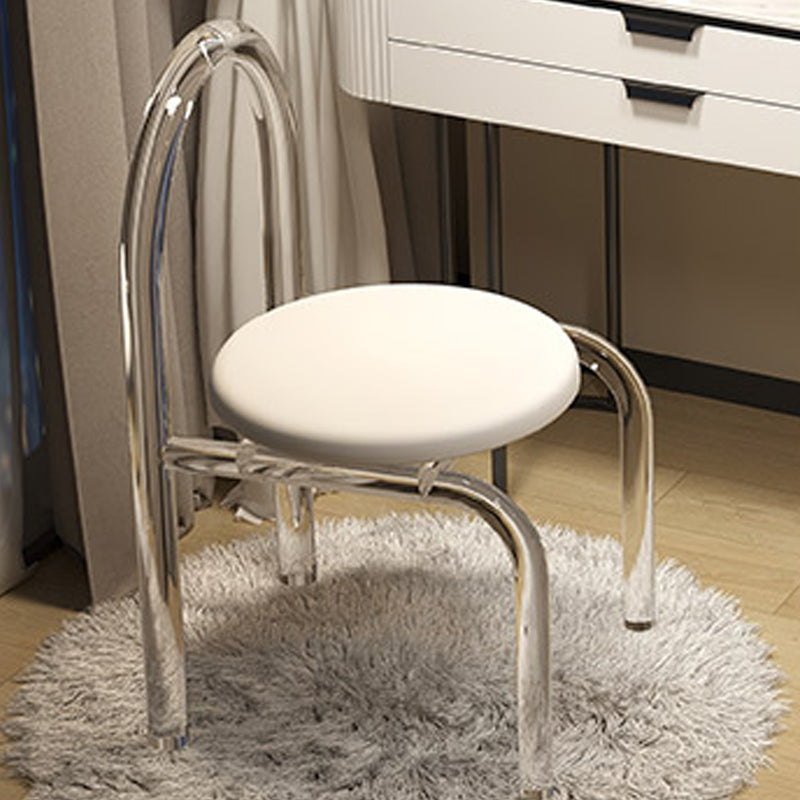 Contemporary Stone Top Vanity Table Set with Mirror and Stool Glam Slate Dressing Table