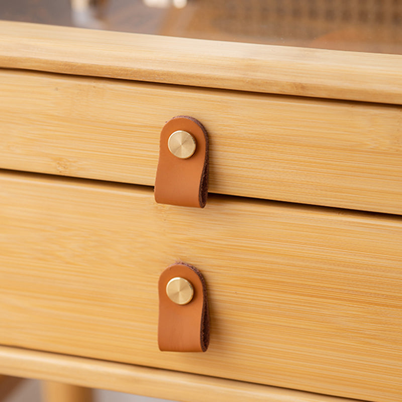 Contemporary Wood Vanity with 2/3 Storage Drawers Makeup Vanity Desk with Stool and Mirror