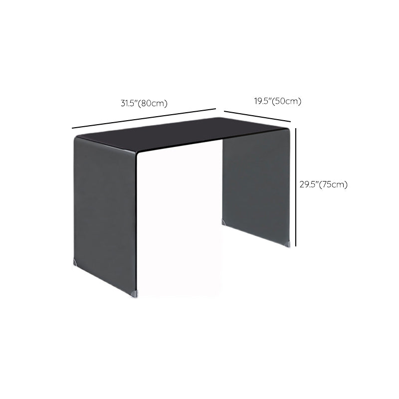 Contemporary Glass Make-up Vanity Glass Top Vanity Set for Bedroom