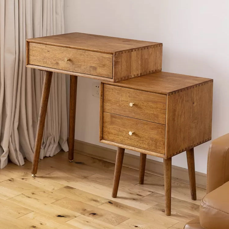 Modern Solid Wood Make-up Vanity Home Vanity Desk with Mirror