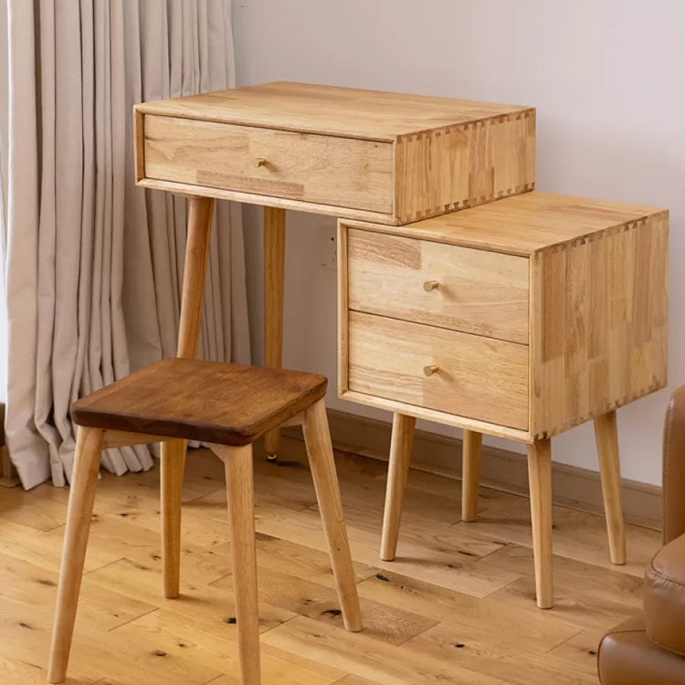 Modern Solid Wood Make-up Vanity Home Vanity Desk with Mirror