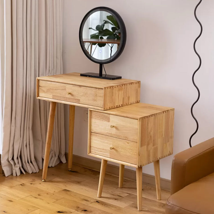 Modern Solid Wood Make-up Vanity Home Vanity Desk with Mirror