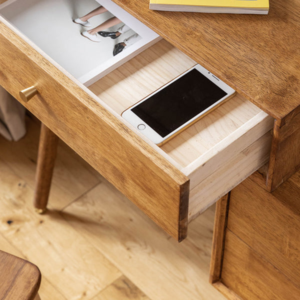 Modern Solid Wood Make-up Vanity Home Vanity Desk with Mirror