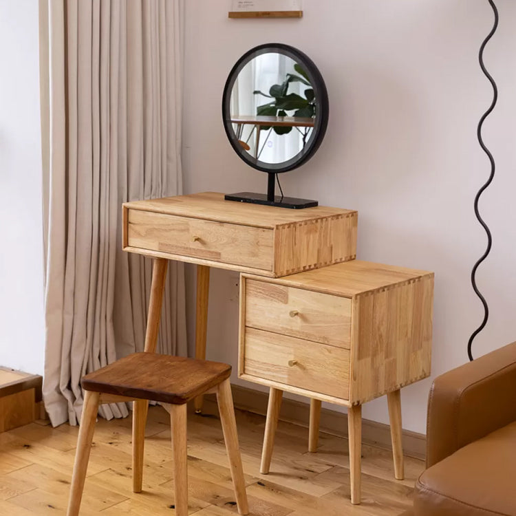 Modern Solid Wood Make-up Vanity Home Vanity Desk with Mirror