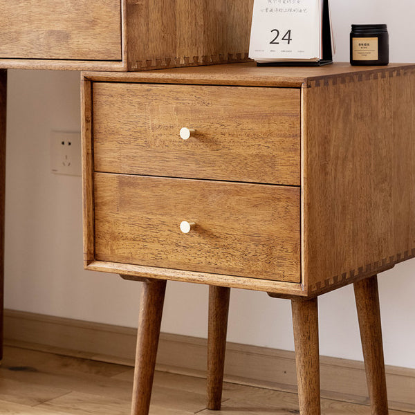 Modern Solid Wood Make-up Vanity Home Vanity Desk with Mirror