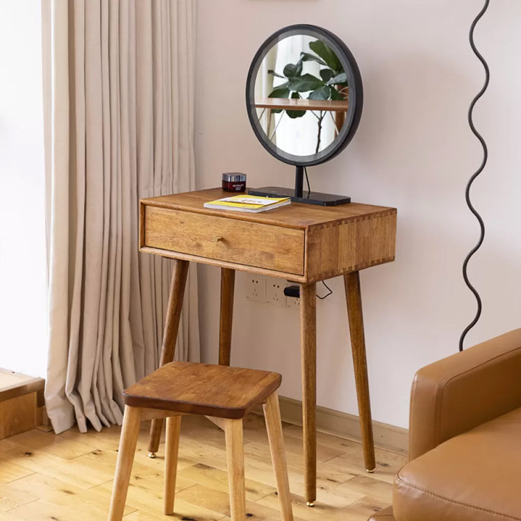 Modern Solid Wood Make-up Vanity Home Vanity Desk with Mirror