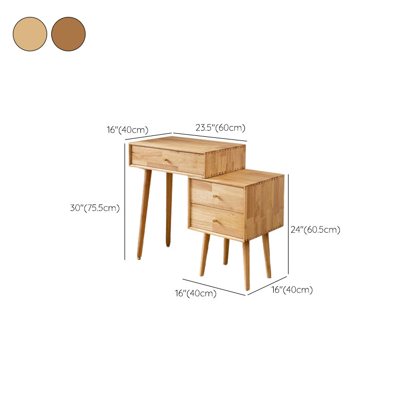 Modern Solid Wood Make-up Vanity Home Vanity Desk with Mirror