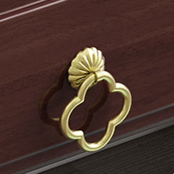 Traditional Style Solid Wood with Drawers Dark Coffee Dressing Table