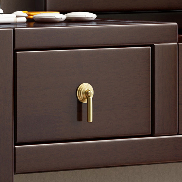 Traditions Rubberwood Vanity Set with Mirror 15.75"" Wide Brown Vanity