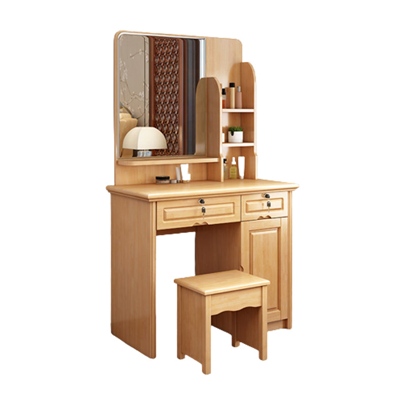 Traditional Make-up Vanity Home Rectangle Dressing Table with Mirror