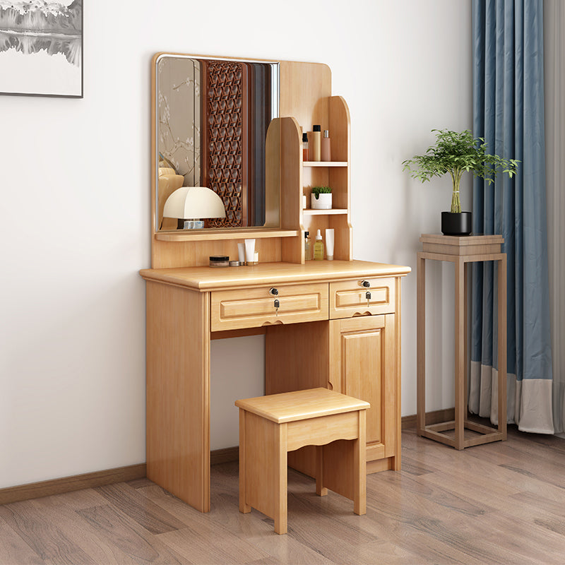 Traditional Make-up Vanity Home Rectangle Dressing Table with Mirror