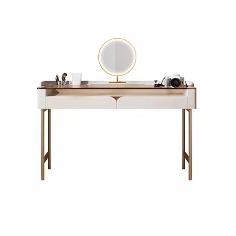 Glass Top Makeup Vanity Desk Storage Box Makeup Vanity Set with Drawer