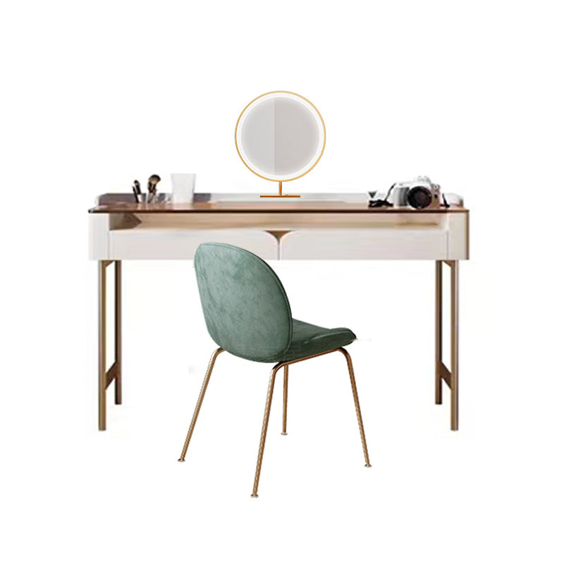 Glass Top Makeup Vanity Desk Storage Box Makeup Vanity Set with Drawer