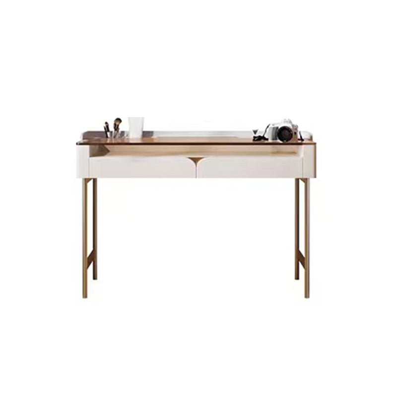 Glass Top Makeup Vanity Desk Storage Box Makeup Vanity Set with Drawer