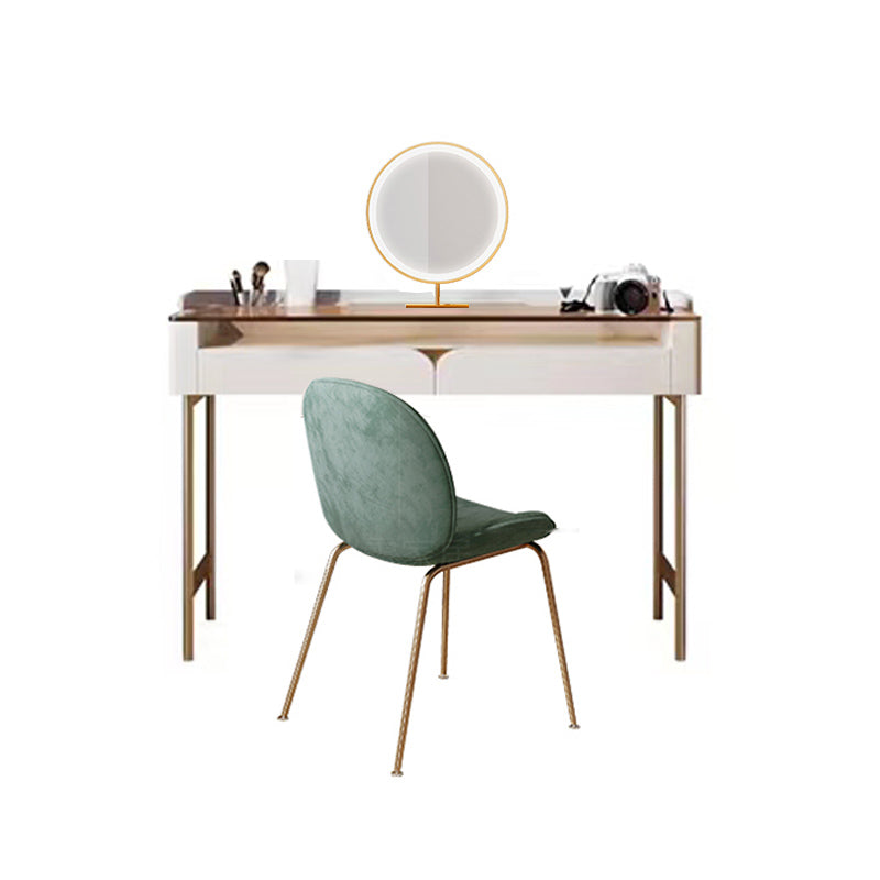 Glass Top Makeup Vanity Desk Storage Box Makeup Vanity Set with Drawer