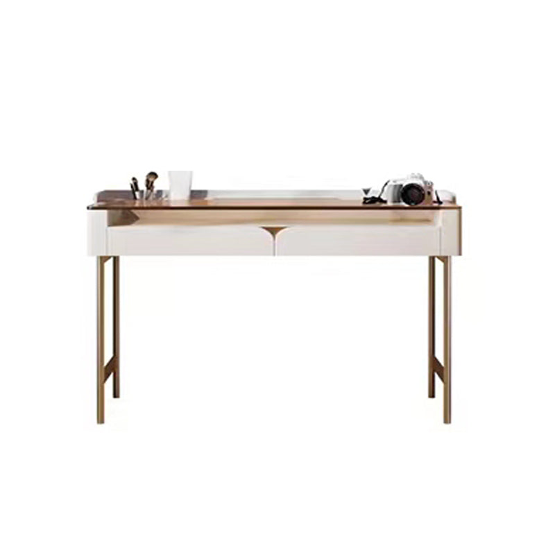 Glass Top Makeup Vanity Desk Storage Box Makeup Vanity Set with Drawer