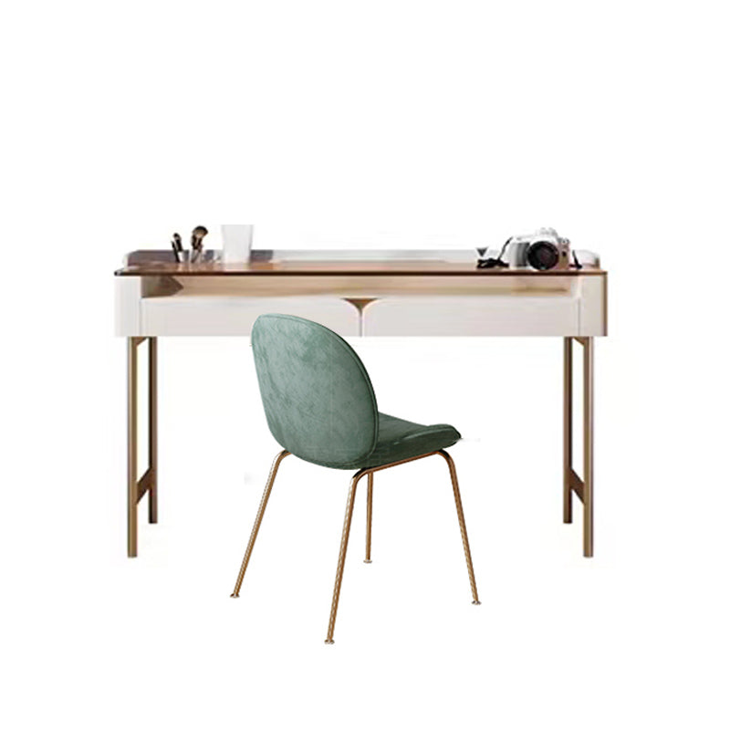 Glass Top Makeup Vanity Desk Storage Box Makeup Vanity Set with Drawer