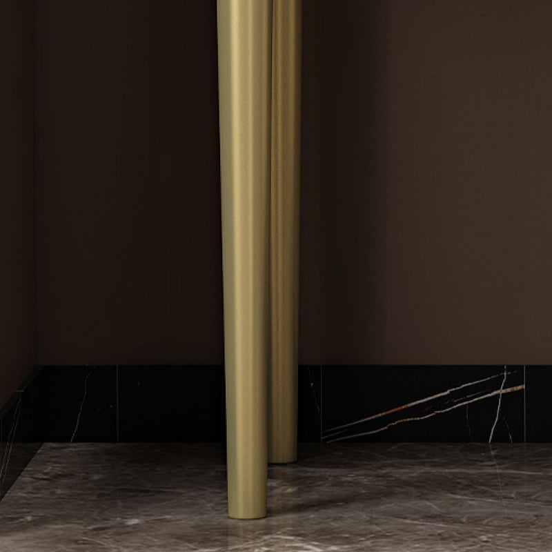 5 Drawers Stone Makeup Table Desk Vanity for Women, 17.12" D x 30.31" H, White/Blue