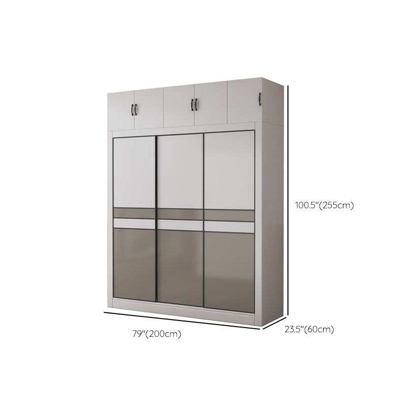 Manufactured Wooden Kids Closet Bedroom Hanging Clothes Rack with Sliding Door