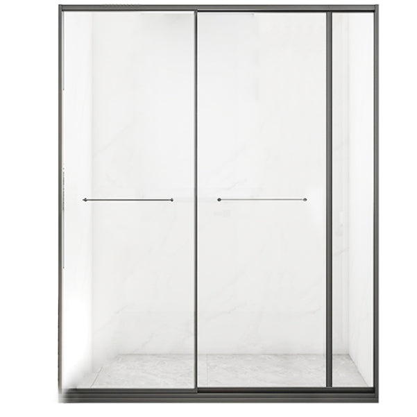 Transparent Tempered Shower Bath Door Double Sliding Framed Shower Doors