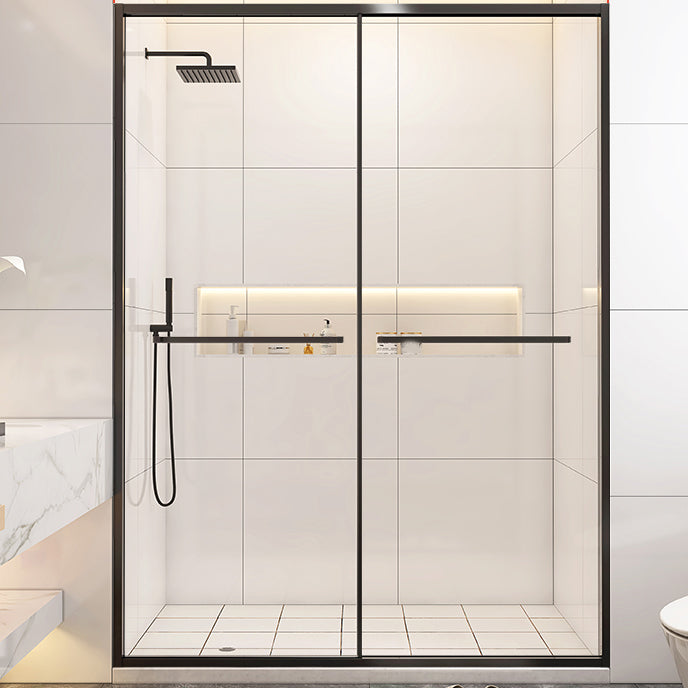 Double Sliding Glass Shower Door Stainless Steel Narrow Frame Shower Screen