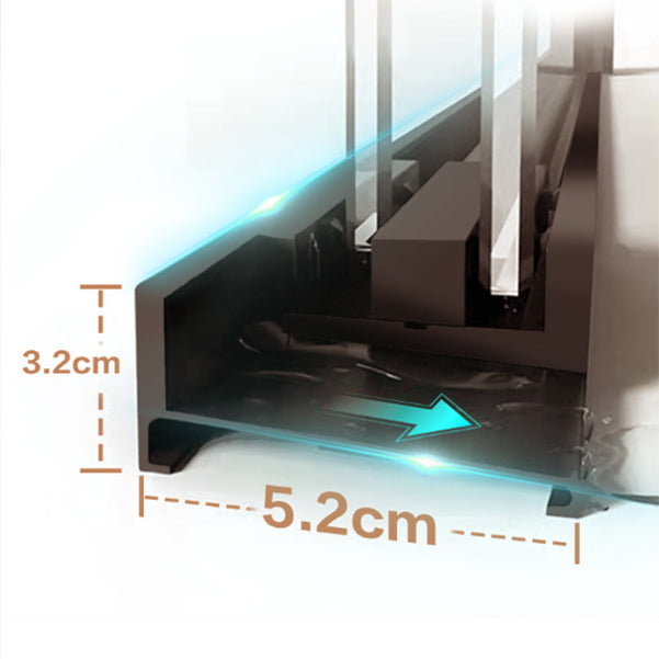 Semi Frameless Double Sliding Shower Door Tempered Glass Shower Screen