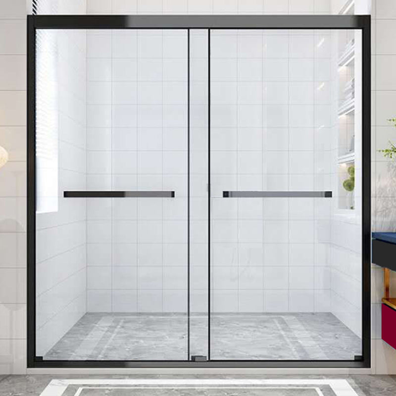 Contemporary Stainless Steel Frame Shower Bath Door Double Sliding Shower Door